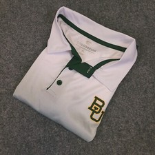 Colosseum Baylor Bears Golf Polo Shirt Mens XL Green White Gradient Stretch NWT