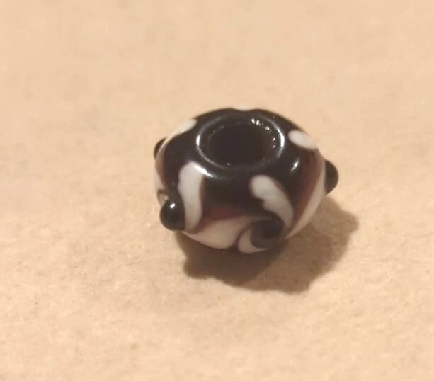 Vintage Original Authentic Trollbeads Brown Murano Glass Bead Early 2000's PB02 - Image 2 of 2
