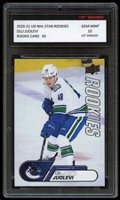 OLLI JUOLEVI 2020-21 UPPER DECK UD STAR HOCKEY 1ST GRADED 10 ROOKIE CARD CANUCKS