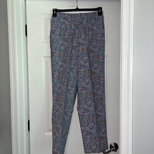 Vintage Haband For Her Floral Slacks Size 14P Elastic Waist