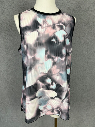 Sofibella Women's Airflow Sleeveless Tennis Tank Top 7052 Multi XL NWT