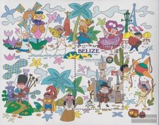 belize Bloc 74 (complète edition) neuf avec gomme originale 1985 Disneyland