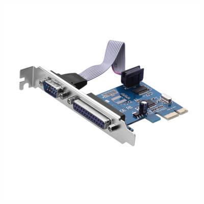 DB25 Parallel Port LPT Drucker DB9 RS232 zu PCI-E PCI Express Card Adapter