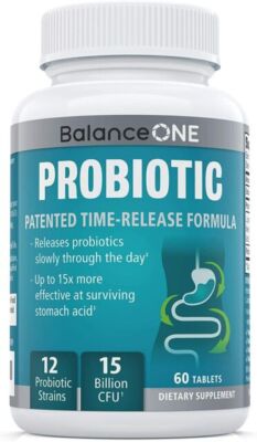 Balance ONE Probiotic - Time-Release Tablets Formula - 60 Tablet