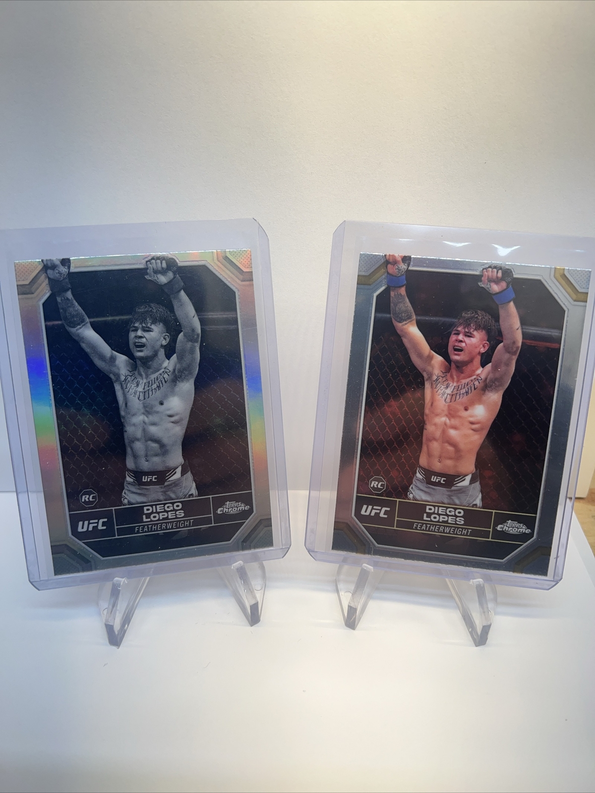 2024 Topps UFC Chrome Diego Lopes #26 Negative Refractor RC Rookie Featherweight