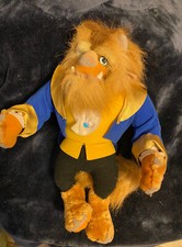 Vintage 1992 Beauty  the Beast Plush Beast 14" Stuffed Animal Disney Mattel