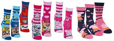 6 Paar Paw Patrol Peppa Pig Kinder Socken verschiedene Designs Antiloch-Garantie