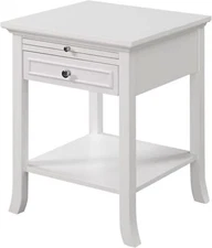 Convenience Concepts American Heritage Logan 1 Drawer White, 18 inx18 in x 24 in
