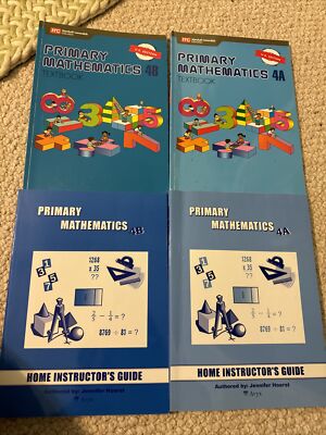 Singapore Primary Mathematics Home Instructor Guide 4A, 4B And Textbook 4A, 4B