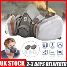 Half Face Respirators Mask Reusable Breathing Protection for Painting Dust Gas #