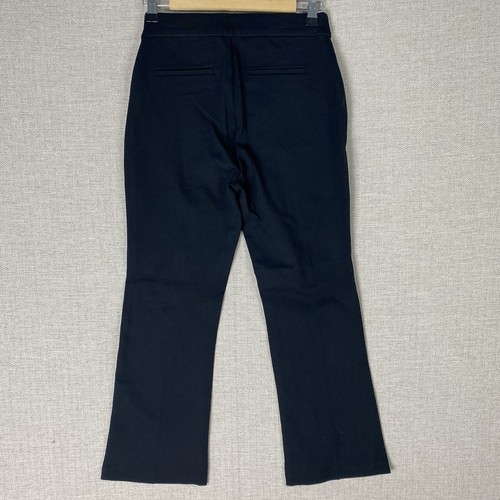 J Crew Crop Pants Womens 8 Black Ponte Kick Flare Seamed Leg BROKEN ZIPPER NWT - Picture 8 of 11