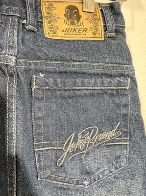 VTG Joker Brand Boys Jeans 12 - 27”x 28”Dark Rinse Wide Leg Solid