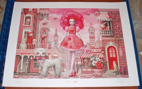 Mark Ryden Lithograph PINK POP Art Print S/# 1000 COA Mattel Barbie Movie Poster - Afbeelding 1 van 14