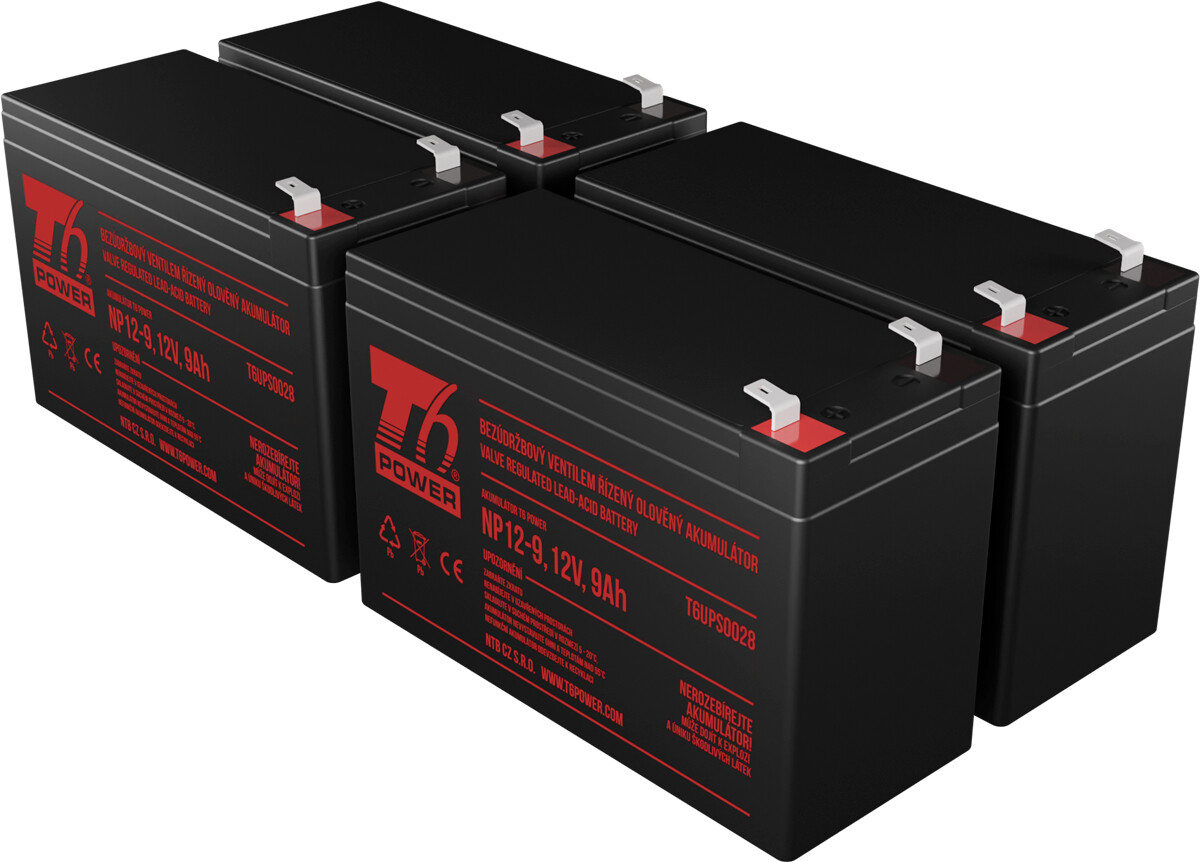 T6 Power Akku Set Für APC Smart-UPS SMT1500RMI2U - 12V Ersatzbatterie 432 VAh