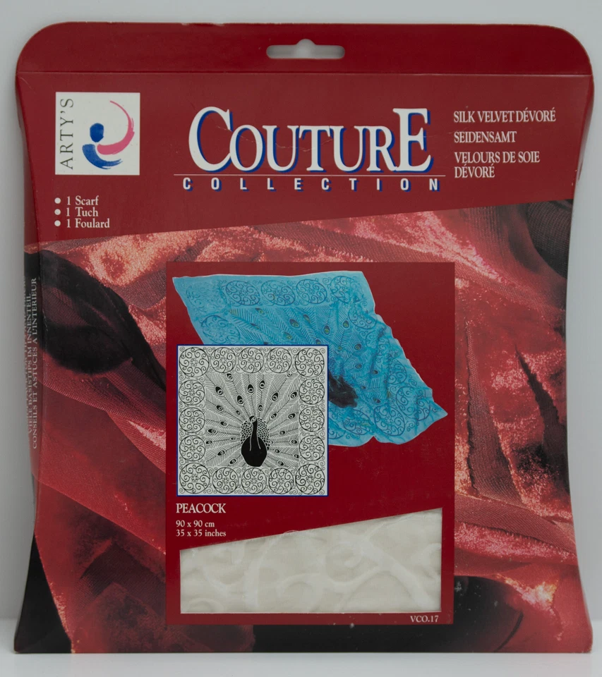 ARTY´S Seidensamt, Couture Collection, , Tuch 90 x 90cm, PEACOCK