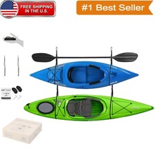 Durable Kayak Rack with Stainless Steel Eye Bolts - Secure Wall/Ceiling Storage