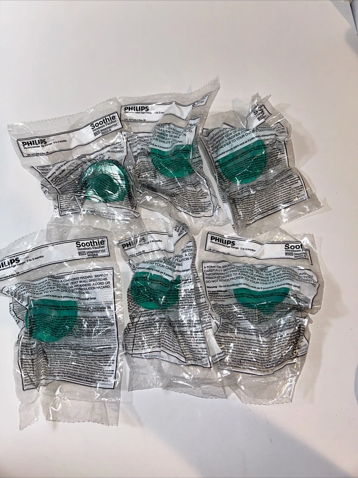 Philips Soothie Newborn Pacifier Philips Green Lot Of 6 NEW!
Opens in a new window or tab