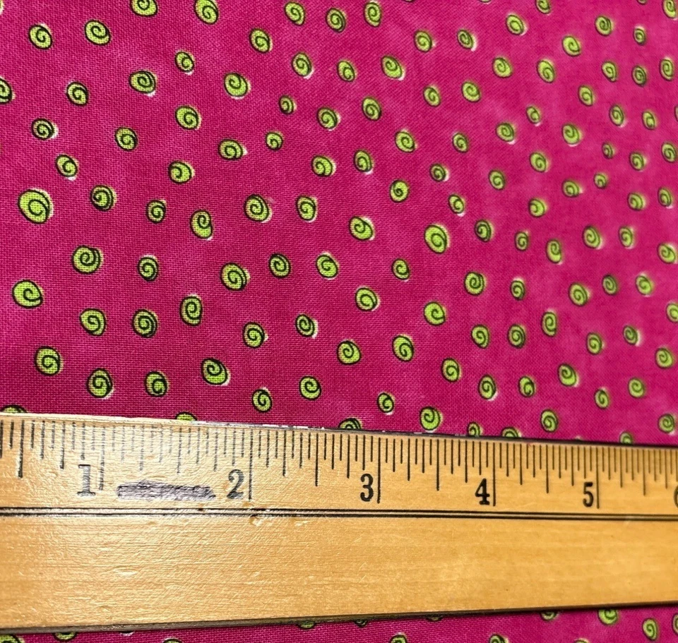 Pink & Green Swirl Quilting Fabric by Blank Quilting 6.5" x 39" Cotton Craft - Image 3 of 4