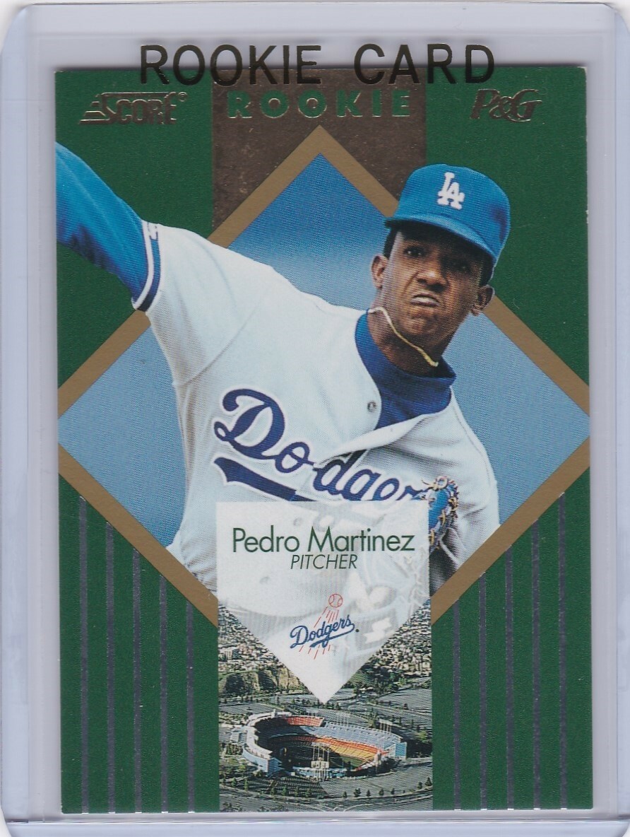 PEDRO MARTINEZ ROOKIE CARD Score RARE P&G Baseball RC Dodgers RED SOX