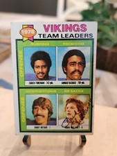 Click to enlarge Vikings Team Leaders / Checklist (Chuck Foreman / Ahmad Rashad / Bobby Bryant / Mark Mullaney)