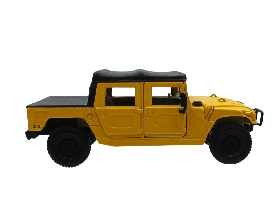 新品未開封 maisto HUMMER H1 Maisto Hummer H1 Pickup Truck Canvas Top Yellow Die Cast