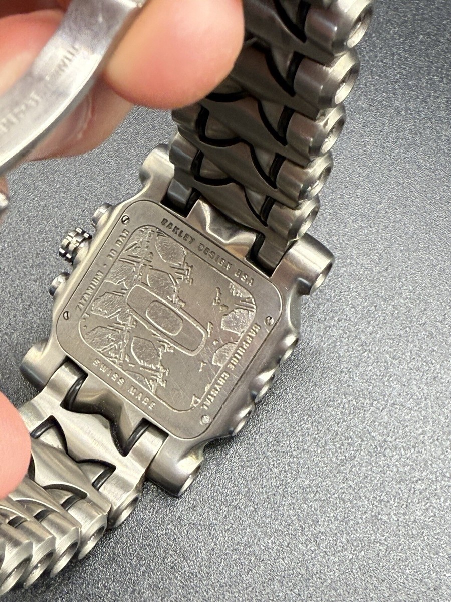 Oakley Minute Machine Titanium Black Silver Subdials Watch | eBay