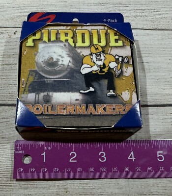 NEW Team Reflections 4 pack (Foam) Coaster Set PURDUE Boilermakers TubH