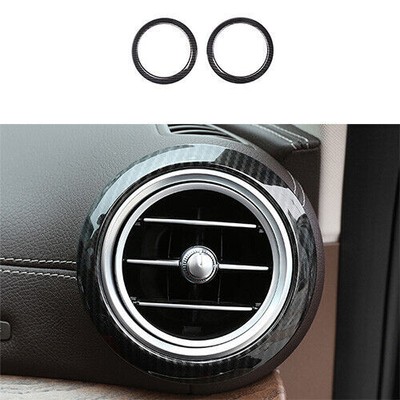 For Benz E-Class W213 2016-21 ABS Cover Trim Carbon Fiber L&R AC Air Outlet Vent