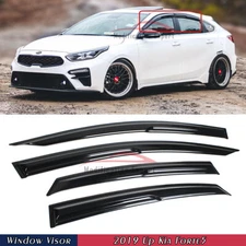 For 2019-2024 Kia Forte K3 JDM 3D Wavy Mugen Style Window Visors Rain Guards