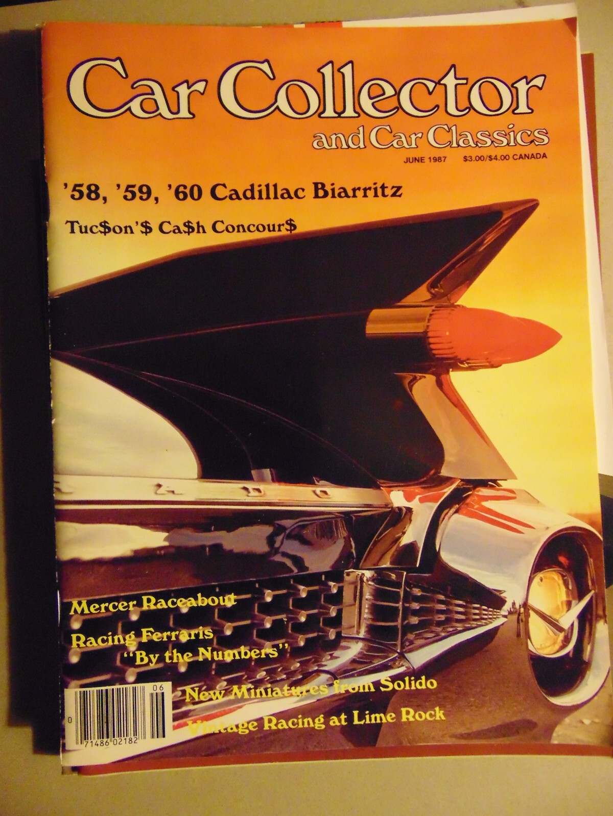 CAR COLLECTOR and CAR CLASSICS June 1987 Cadillac Biarritz