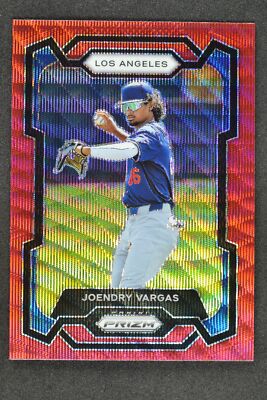 Joendry Vargas 2024 Panini Prizm Ruby Wave Los Angeles Dodgers #43