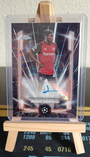 2024-25 Topps Chrome UEFA Club Competitions Jeremie Frimpong Black Lazer Auto
