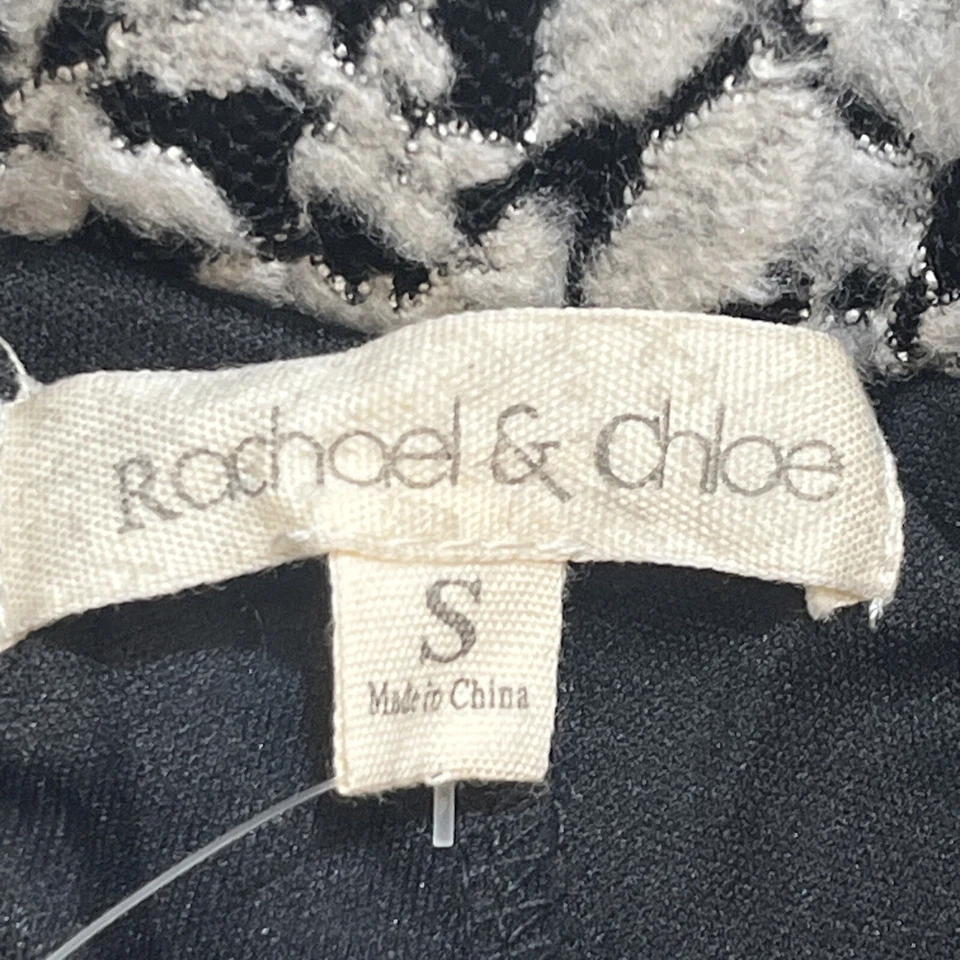 Pantalones Cortos Rachael & Chloe Para Mujer Juniors - Negro Blanco Floral Encaje Superpuesto Talla S Foto 3 de 4