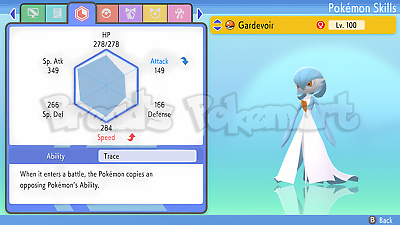 6IV Shiny Gardevoir Pokemon Brilliant Diamond and Shining Pearl