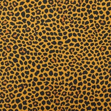 Bold Animal Print Upholstery Fabric Curtains Furniture Orange Leopard Pattern