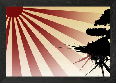 Japanese art drawing Framed Wall Art Poster Canvas Print Picture