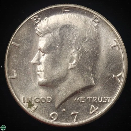 Mint Error Strike Through the Head - 1974-D Kennedy Half Dollar - Uncirculated
