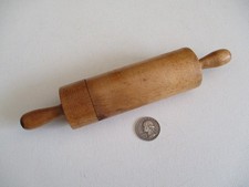 Vintage Hollow Wooden Mini Rolling Pin for Storing Spices - 8 1/2 inches