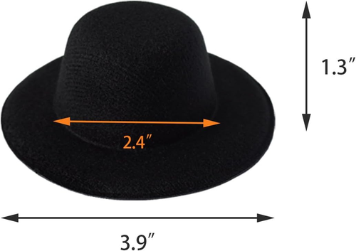 10 pcs black Mini formal hats Miniature Hats for DIY Crafts Hair Accessories dec - Picture 3 of 3