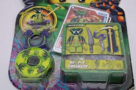 LEGO 9573 Ninjago Slithraa Spinner & 9569 Spitta Spinner, NEW Sealed Card Damage