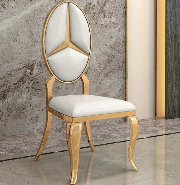 Esszimmer WeißEr Lederstuhl Designer Einsitzer PolsterstüHle StüHle Neu-image