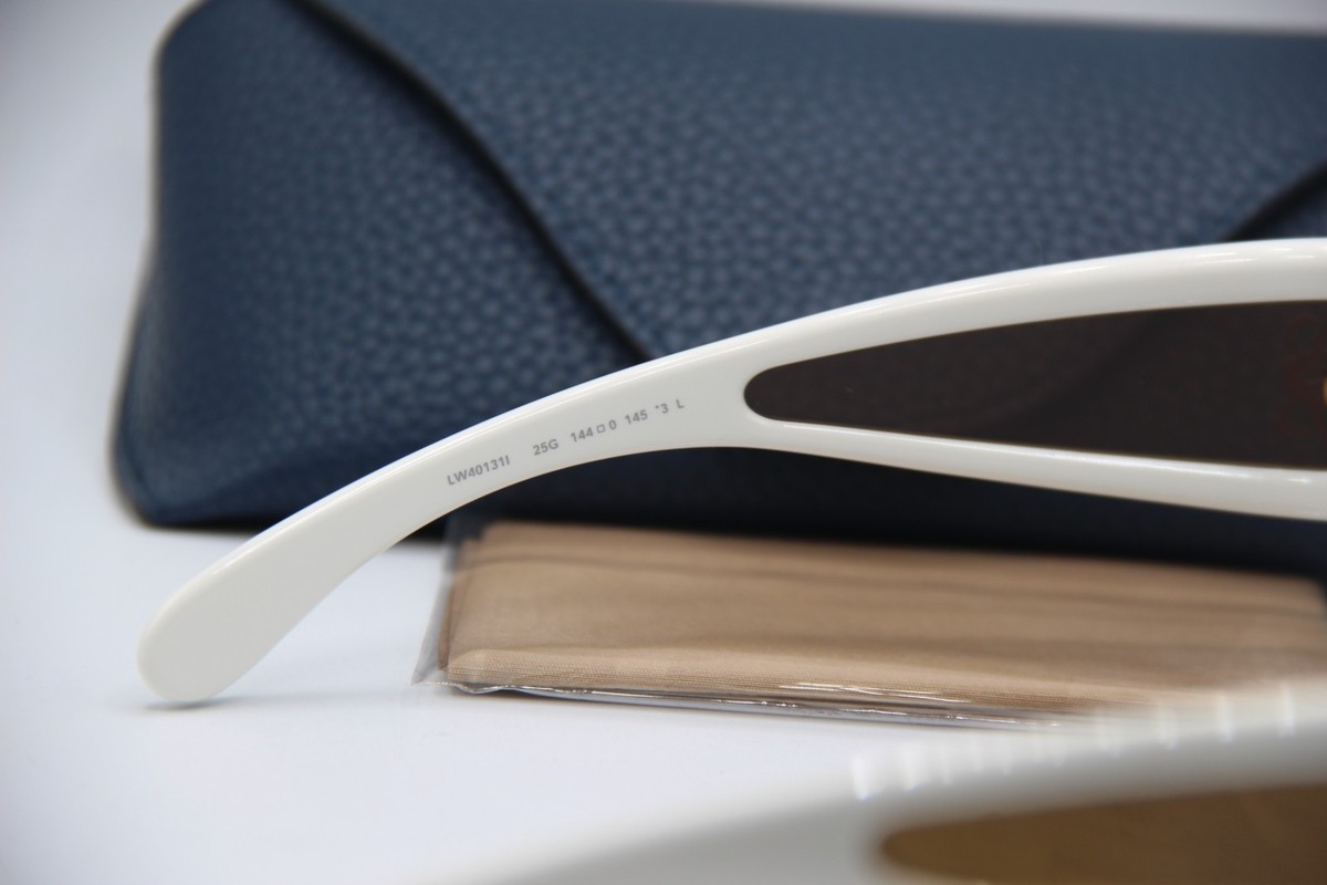 New! Loewe Wave Sunglasses, White/Gold, LW40131I 25G, Authentic Amazon.com: LOEWE Brown Mirror Mask Unisex Sunglasses  main image 2