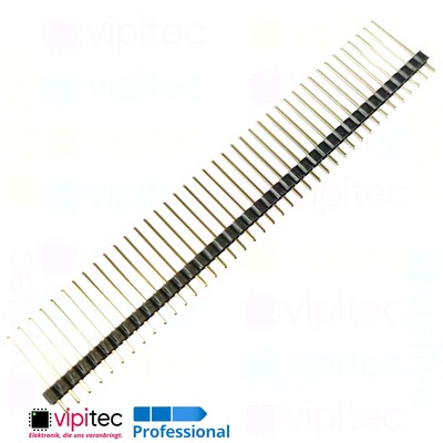  18mm Lange Stiftleiste Vergoldet Male 40-Pin Header RM 2,54 A=18 B=12,5 C=3mm