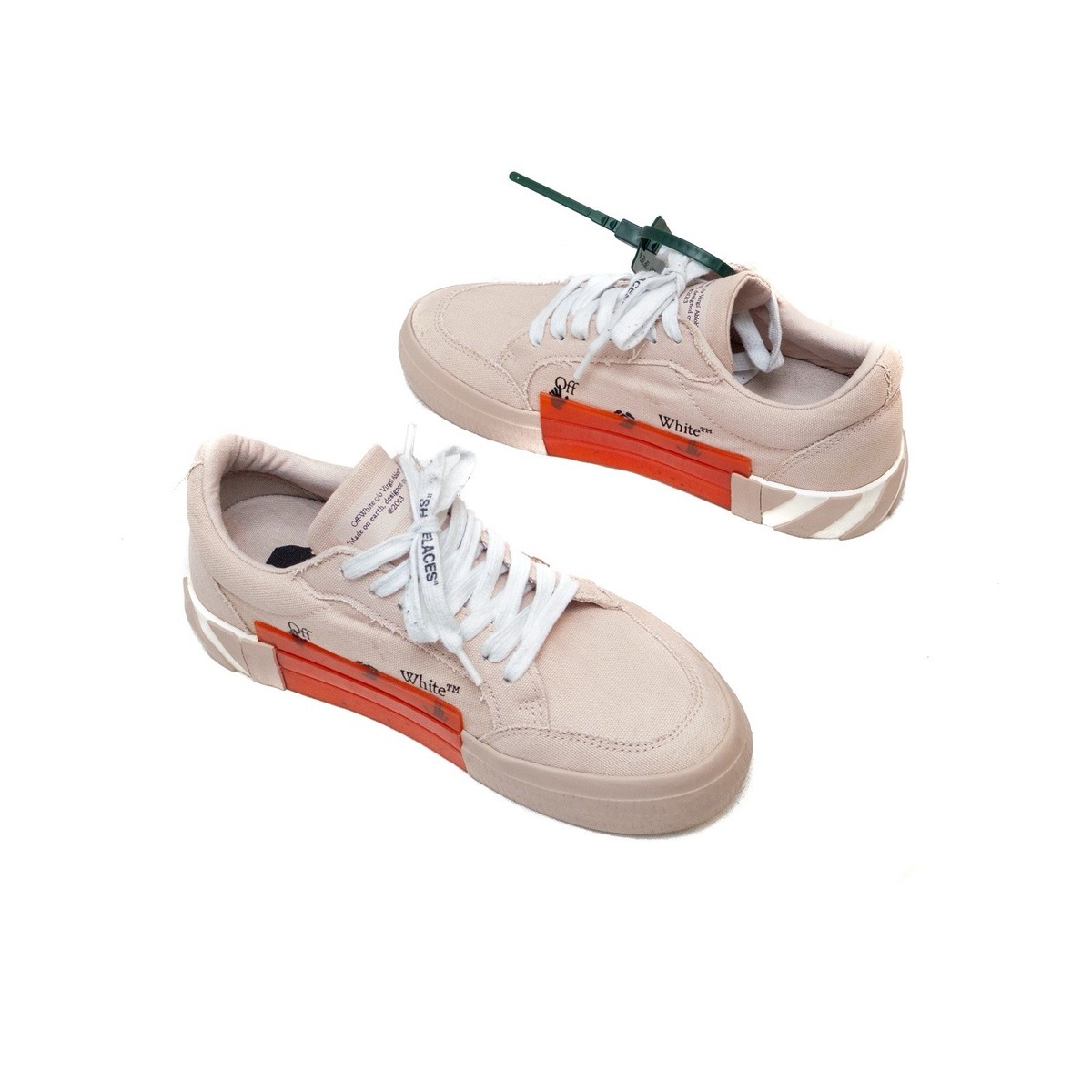 Off-White Womens Vulcanized Low Top Sneakers Pink/White – US 8