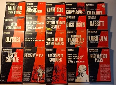 Lot Of 20 Monarch Notes And Study Guides Classics Literature Eliot, Shakespeare 