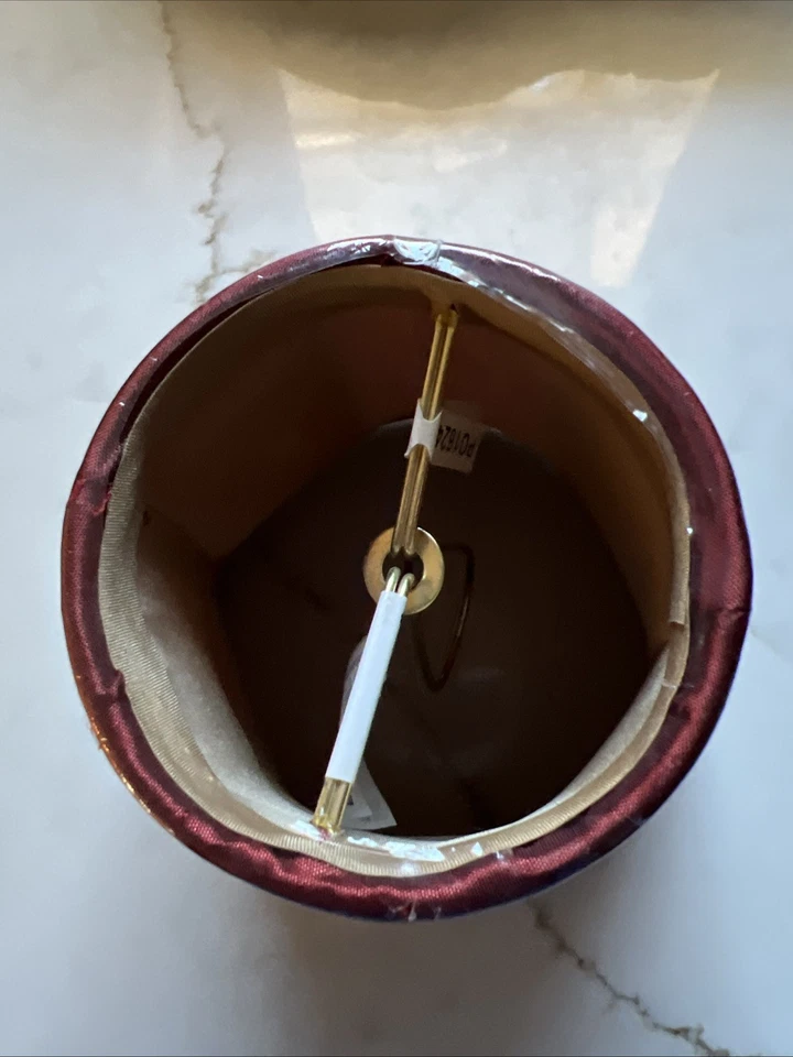 Allen + Roth Extra Pequeño Borgoña Rojo Satinado Luz Lámpara Pantalla XS 3”x 5.25”x 5"   Foto 2 de 4