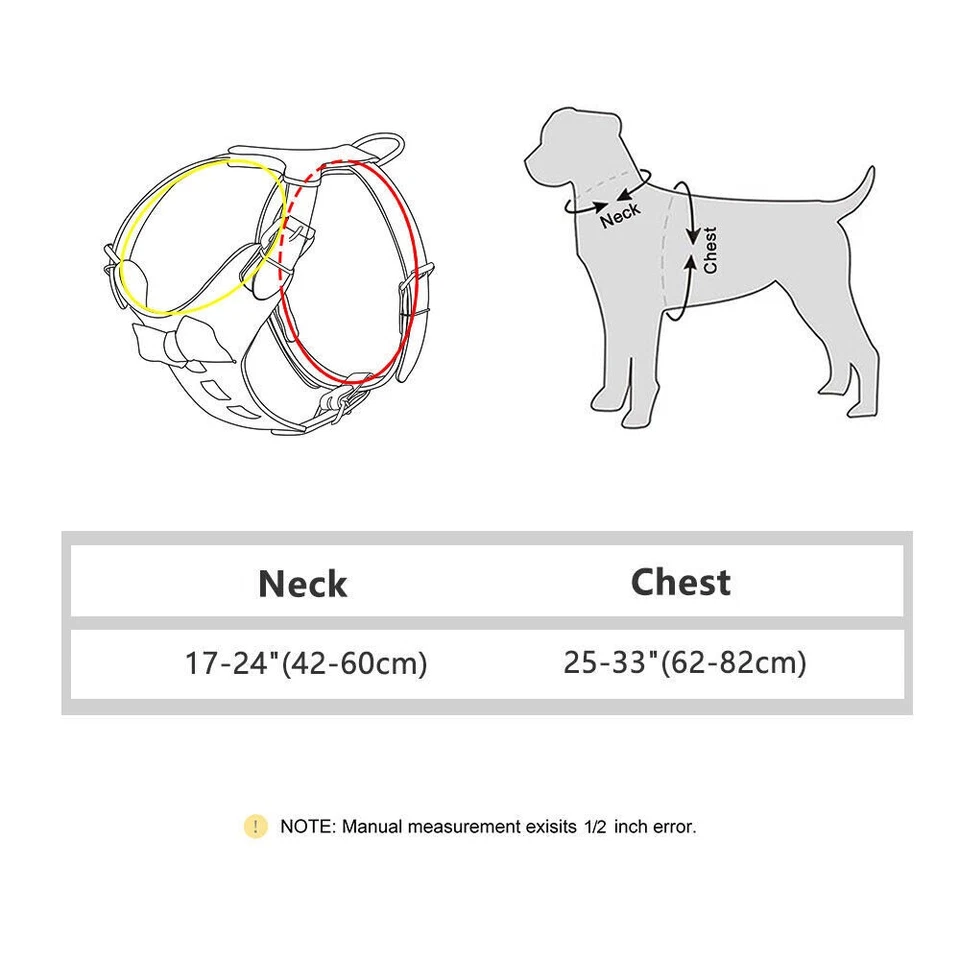 Leather Dog Harness Heavy Duty Pet Work Vest for Medium Large Dogs Pitbull Boxer - Image 2 of 4