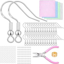 120pcs earring hooks, 366pcs earring making kit with hypoallergenic ea