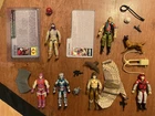 Vintage 1987 Hasbro GI Joe 6 Figure lot most NEAR COMPLETE + 2 file cards - READ