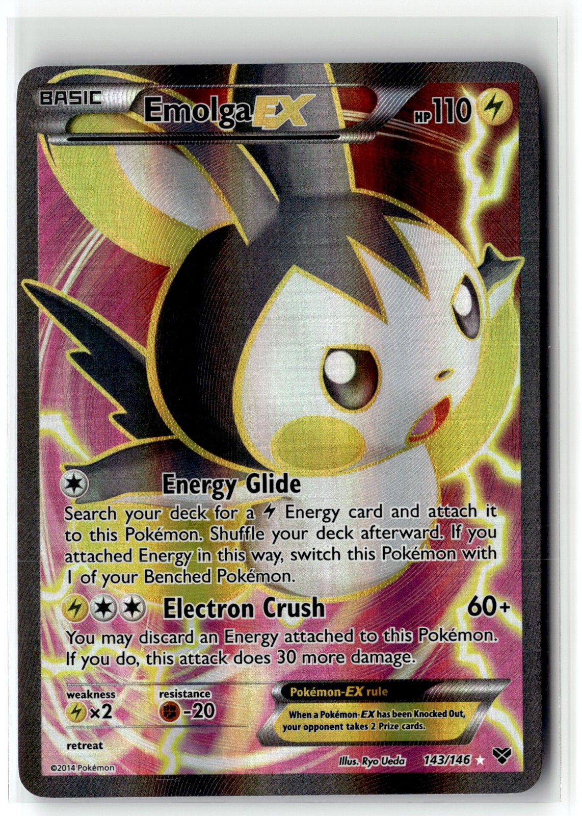 Emolga EX ⭐️ 143/146 Holo Rare Ultra XY 2014 Pokemon NM